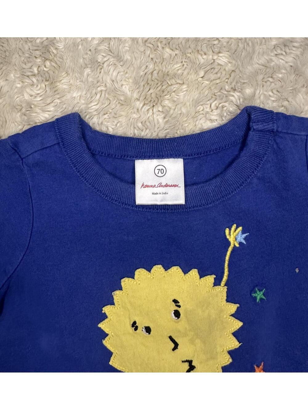 Hanna Andersson Sun and Stars graphic cotton t-shirt Size 12-18M blue whimsical - Picture 2 of 5